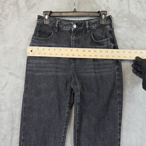 PacSun Mom Jean Jeans Womens 26 Black High Rise 100% Cotton Denim Pants - Picture 5 of 13